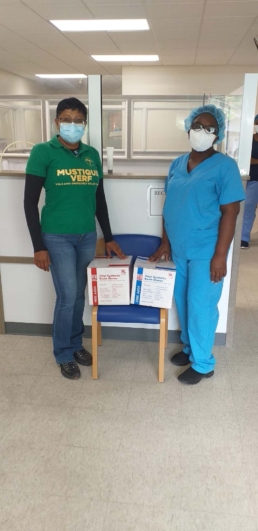 Chateaubelair Hospital received Gloves